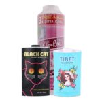 talcum powder Medora, black cat